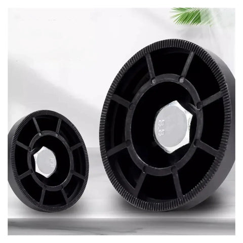Four Pack Adjustable Leveling Feet Swivel Base Furniture Pads showing M8 M10 threaded bases for stable furniture placement.