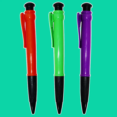 Ultra Jumbo Ballpoint Pen For Props And Dope Gag Gifts Oversized Writing Instrument With Smooth Bold Lines Extra Large Pen For Cosplay Display Awards School And Home Use Comfortable Big Grip, three colored pens