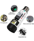 Heavy Duty Air Cooled Spindle Motor 9.0KW 24000RPM 380V ISO30 with air supply port and independent fan features.
