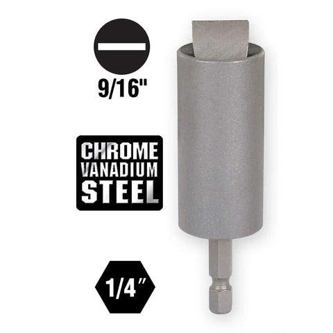 Three And Five Eighths Inch Slotted Sidewalk Driver For Impact Drivers Impact Plus Ten Pack Heavy Duty Chrome Vanadium Steel