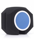 Total Game Changer Acoustic Foam Mic Windscreen Pop Filter Stops Plosives Kills Background Noise For Podcasting Streaming And Home Broadcast Perfectly Shields Your Mic With Thick Black Foam Cover, featuring a blue circular front.