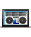 Laptop displaying Bluetooth 3.0 OBD2 Adapter For Android With Motoscan And Torque interface with diagnostic tools visible