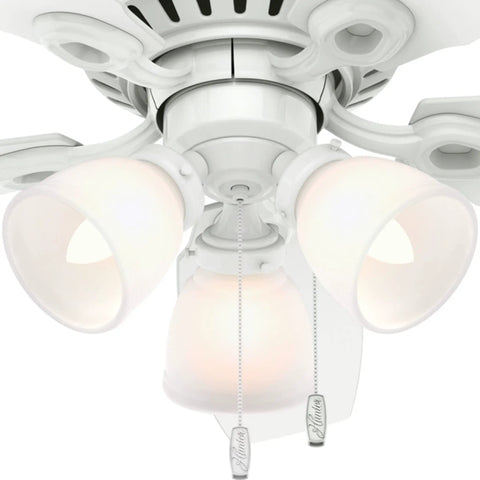 Low Profile Indoor Ceiling Fan With LED Light And Pull Chain Control Dope Multi Speed Reversible Motor Quiet Efficient