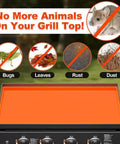 Rock Solid Thick Silicone Griddle Mat For Blackstone 36 Inch Cooktop covers bugs, leaves, rust, and dust keeping your grill clean.