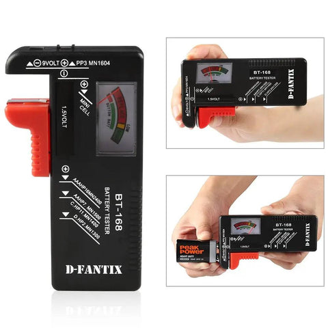 Compact Universal Battery Tester For AA AAA C D 9V And Button Cell Batteries BT 168 Pocket Sized Home Battery Checker