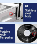 Close-up of Lkjuiow Heat Sealing Machine For Shrink Wrapping showcasing stainless steel body and temperature control knob.