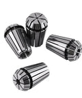 Top Notch ER20 Spring Collet Set 14 Piece High Precision Tool Holding Kit For CNC And Milling Lathe Made From Durable 65Mn Spring Steel Fits 1/16 To 1/2 Bits With Super Low Run Out Tolerance For Smoother Cuts, showing four collets with sizes labeled.