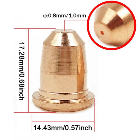 S45 Plasma Consumables 60 Piece Kit For Torch Maintenance Featuring Durable Electrode And Precision Ceramic Nozzles with 0.8mm tip.