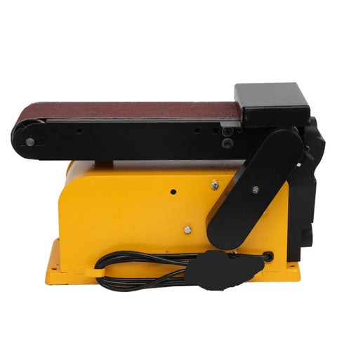 Zero Hassle Heavy Duty Two In One Combo Belt Disc Sander Kit For Wood Metal And Plastic Polishing With Badass Powerful Motor side angle view.