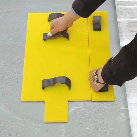 Person using Polyurethane Concrete Stamp Mat 19.69 By 11.81 Inches, With DIY Friendly Seamless Texture For Outdoor Decor