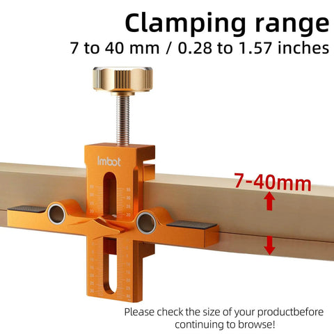 Cabinet Door Mounting Jig With Upgraded Dual Hole Locator, Aluminum Alloy Alignment Tool for 7-40mm Doors