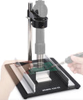 Heavy Duty PCB Holder Built For Pros With 1.7Kg Weight, Pro Grade Solid Metal Base 250mm By 200mm By 3mm, Hot Air Rework Bracket