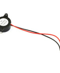Two Pack Active Piezo Buzzer 3 To 24V DC With Lead Wire, Crazy Loud 85dB Alarm Sounder, compact 23x12mm size, black shell