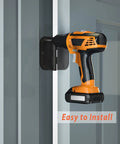 Installing 30 Pack Matte Black Door Hinges 3.5 X 3.5 Inches With 5/8 Radius using a power drill
