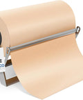 Heavy Duty Steel Butcher And Kraft Paper Roll Dispenser With Razor Sharp Cutter Blade Built For Kitchen Wrapping And Craft Room Jobs, 18 inch wide.