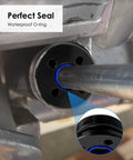 Suzuki Trim Cylinder End Cap Kit With Wrench And O Ring Seals 2 Piece Set For 4 Stroke Outboard Motors 115HP To 300HP Fits 140HP 150HP 175HP 200HP 250HP 300HP Models, black end cap with blue O-ring