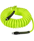 Polyurethane Recoil Air Hose 1/4 Inch By 25 Feet Ultra Flexible All Weather Kink Resistant Tangle Free Recoil Durable Design