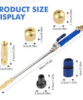 High Pressure Power Washer Kit With Extendable Spray Wand And Pressure Washer Gun sizes displayed, featuring brass couplers
