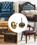 Hella Sturdy Gold Upholstery Tacks 100 Pack Set For Furniture Nailhead Decorative Trim on leather furniture and decor.