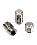 304 Stainless Steel Black Hex Socket Set Screws Kit With DIN913 Flat Point Hexagon Bolts, showing threaded screws