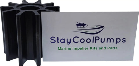 Bearing Housing Assembly Rebuild Kit For Crusader RA134071 Fits Five Point Seven Liter Six Point Zero Liter And Eight Point One Liter Marine Engines With Serpentine Belt Driven Water Pumps Compatible With Pumps RA057032 RA057034 RA057035 And Impeller black marine impeller kit and StayCoolPumps card