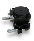 Motorized Rotary Positioning Stage With 60 Manual Displacement Table, Pro Grade Precision Lifting Slide XZR60R, angled view