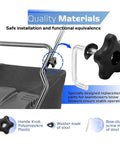 Super Durable Heavy Duty Snow Blower Handle Knob And Lock Kit With Rust Proof Galvanized Iron For 621 721 R QZR Qze Ccr Models That Last, black plastic knob shown