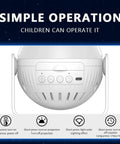 Simple operation buttons on 7 In 1 Planetarium Projector For Kids Room Decor With HD Focus, 360 Degree Rotating Ceiling Night Light