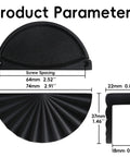Matte Black Cabinet Pulls Two And A Half Inch Center To Center Half Moon Hardware dimensions diagram
