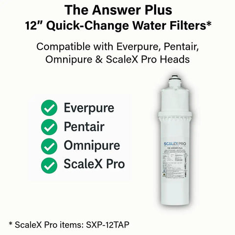 Kick Hard Water Scale To The Curb With This 12 Inch Under Sink Water Filter Replacement That Fits Everpure And Omnipure Qc Heads Pulls Chlorine Out While Delivering Smooth Sipping Water Up To 7500 Gallons.