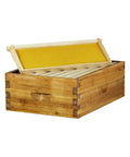 Medium 10 Frame Wax Dipped Fir Wood Langstroth Honey Super With Dovetail Joints Ready To Use Durable Weather Resistant Beehive Box