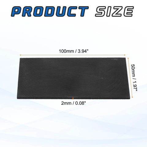 High Purity Graphite Block And Plate Set Rectangle 100x50x2mm For Melting, Casting And Electrolysis Applications, Pack Of 5