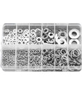 260 Piece Stainless Steel Washer Set With Lock And Flat Washers M3 To M10 Spring Lock Washers And Flat Washers Assortment Kit