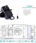 UL Listed 15V 2A Power Supply Charger With Wide 100V To 240V Input Output 15V 2A 30W Universal 5.5mm x 2.1mm Or 5.5mm x 2.5mm DC Plug Switching Transformer Adapter For Your Devices, with certification icons