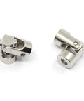 Two 4 Pcs 3mm To 3mm Universal Joint Shaft Couplings With Screws For Motor, 45 Steel, Electroplated And Wear Resistant.