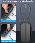 Instructions for removing the chain from Portable Safe Box With 4 Digit Resettable Combination Lock For Travel On The Go Anti Theft Small Safe