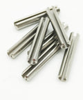 Spring Type Elastic Cylindrical Cotter Pin Set In 304 Stainless Steel Sizes From M1.5 To M10 shown in scattered arrangement