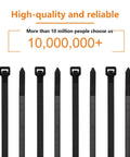 12 Inch Black Zip Ties 2000 Pack With 45 Lbs Tensile Strength Self Locking Nylon Cable Ties For Indoor And Outdoor Use UV Resistant
