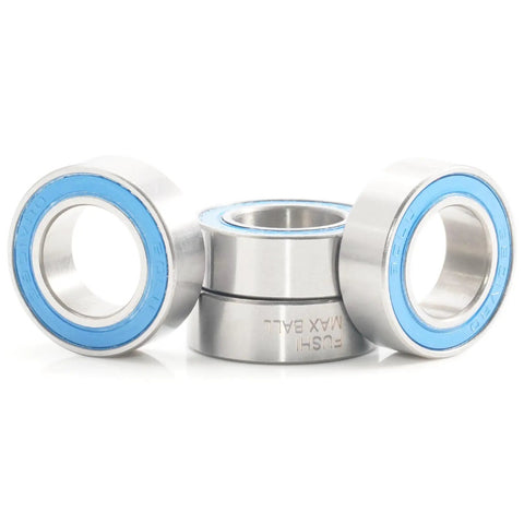 Beefy Cartridge Bearings 15x24x7mm Chrome Steel Sealed With Grease Double Row 3802LLU For Hubs Pivot 4 Pack Heavy Duty Cart Bearings With High Load Capacity, blue sealed bearings
