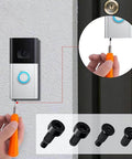 Replacement Screws For Ring Video Doorbell 20Pcs Black 4 Size Set With T5 And T16 Heads shown with screw installation demo