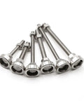 Shake Off Those Floor Wobbles Fast With Heavy Duty Adjustable Leveling Feet Cups 30Mm 304 Stainless Steel Lock Securely For Top Shelf Stability Breeze To Swap In Four Pack Ready. Set of stainless steel leveling feet with varying lengths.