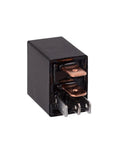 Close-up of Heavy Duty 12V 30A SPDT 5 Pin Relay Kit Pack of 2 showing solid welded terminals for automotive electrical projects.