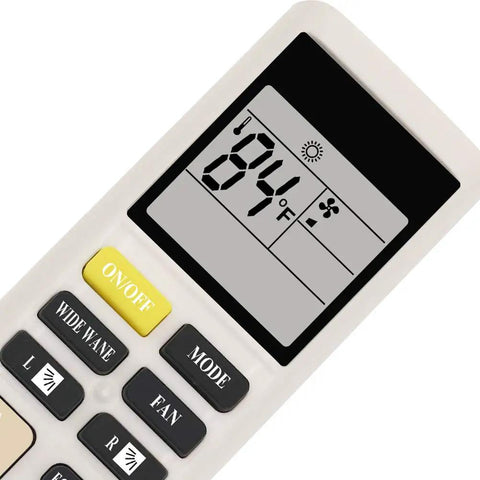 Top Shelf Drop In Replacement Remote Control For Split Air Conditioner Features Clear Fahrenheit Display Only No Sweat Seasonal Operation And Fast Setup Pairing For Easy Home Cooling Comfort That Keeps It Crisp All Day Long