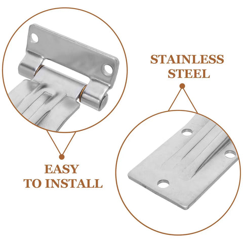 Heavy Duty Stainless Steel Hinges For Dump Beds And Coastal Container Doors With Quiet Operation Corrosion And Abrasion Resistant Marine Grade Hardware, stainless steel hinge close-up