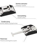 Heavy Duty 304 Stainless Steel RV Door Latch Holder T Style Entry Door Catch with durable spring and plastic base