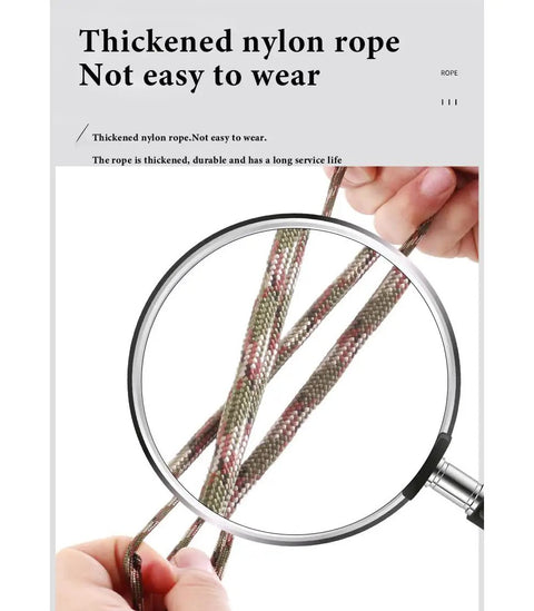 Close-up of durable nylon rope used in Recurve Bow Stringer Tool For Easy Stringing No Fuss Quick String Install Longbow Stringer.