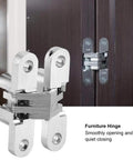 Premium Concealed Cabinet Hinges That Are Rock Solid Built With Hardened Stainless Steel Deliver Dead Silent Closing Action showcased on cabinet.
