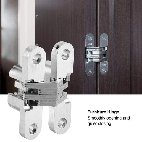 Premium Concealed Cabinet Hinges That Are Rock Solid Built With Hardened Stainless Steel Deliver Dead Silent Closing Action showcased on cabinet.