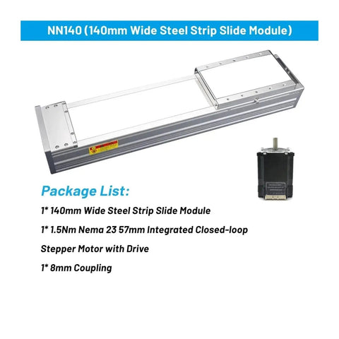 Top Tier X Y Z Linear Stage Featuring Rock Solid Ball Screw Sliding Table Design, Crushes 180Kg Loads On 140Mm Width, Fully Enclosed Shell Keeps Grit Out, Great Fit For 57 Motors To Level Up Your Workshop Gear, includes metal strip slide module.