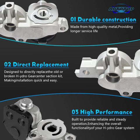 Center Section Kit With Filter For Hydro Gear Drive Systems Direct Replacement That Rebuilds Your Hydraulics And Keeps The Rig Running Smooth Plug And Play Install Replaces OE 71529 105-3491 110422 792911 16101 with durable metal construction and performance features highlighted